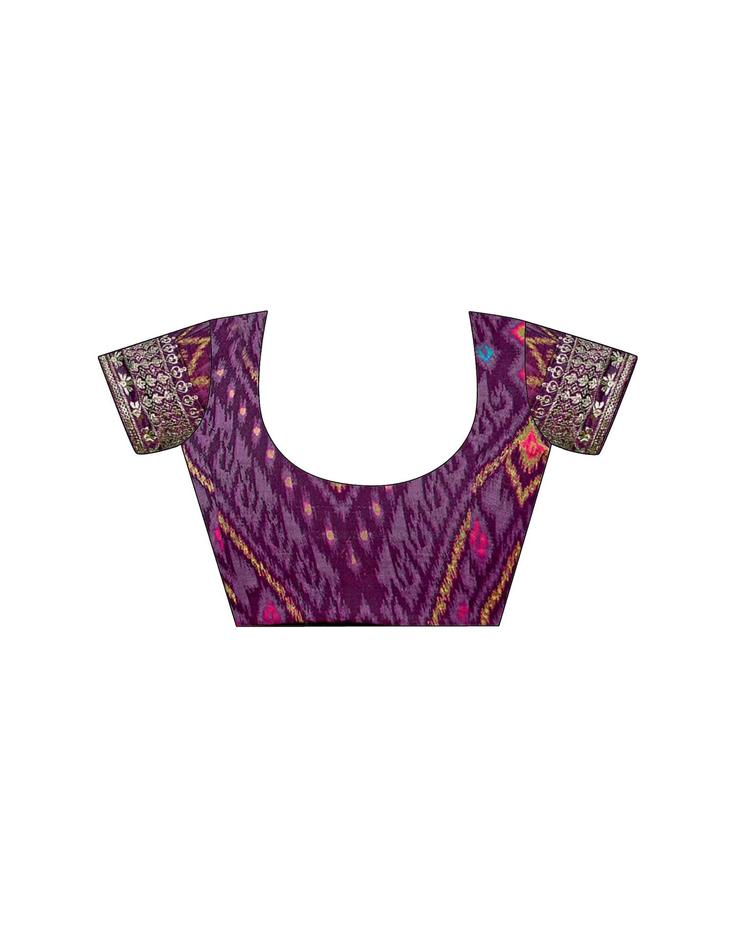 Purple Georgette Printed Saree