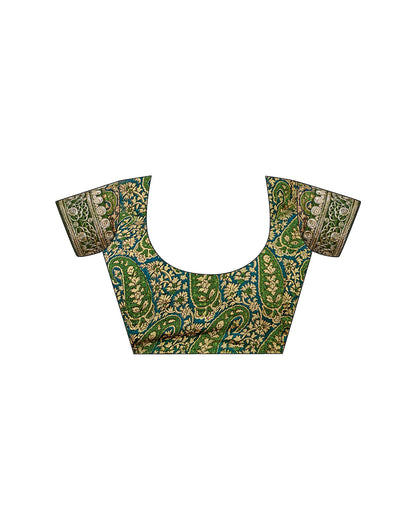 Green Georgette Printed Saree