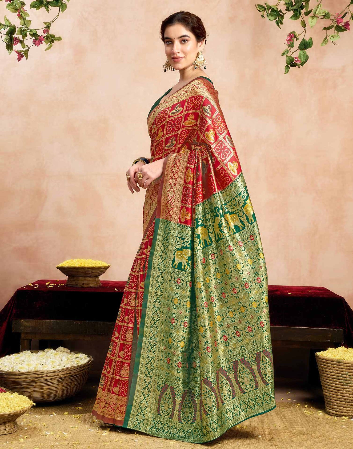 Red Silk Woven Patola Saree