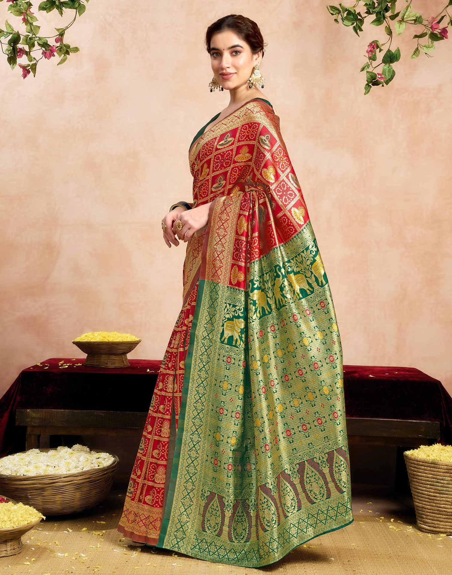 Red Silk Woven Patola Saree