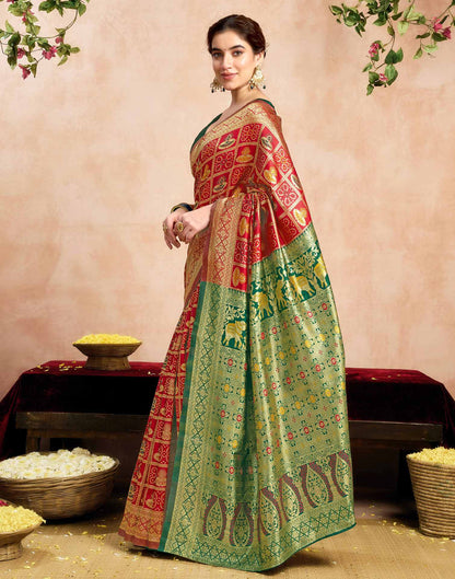 Red Silk Woven Patola Saree