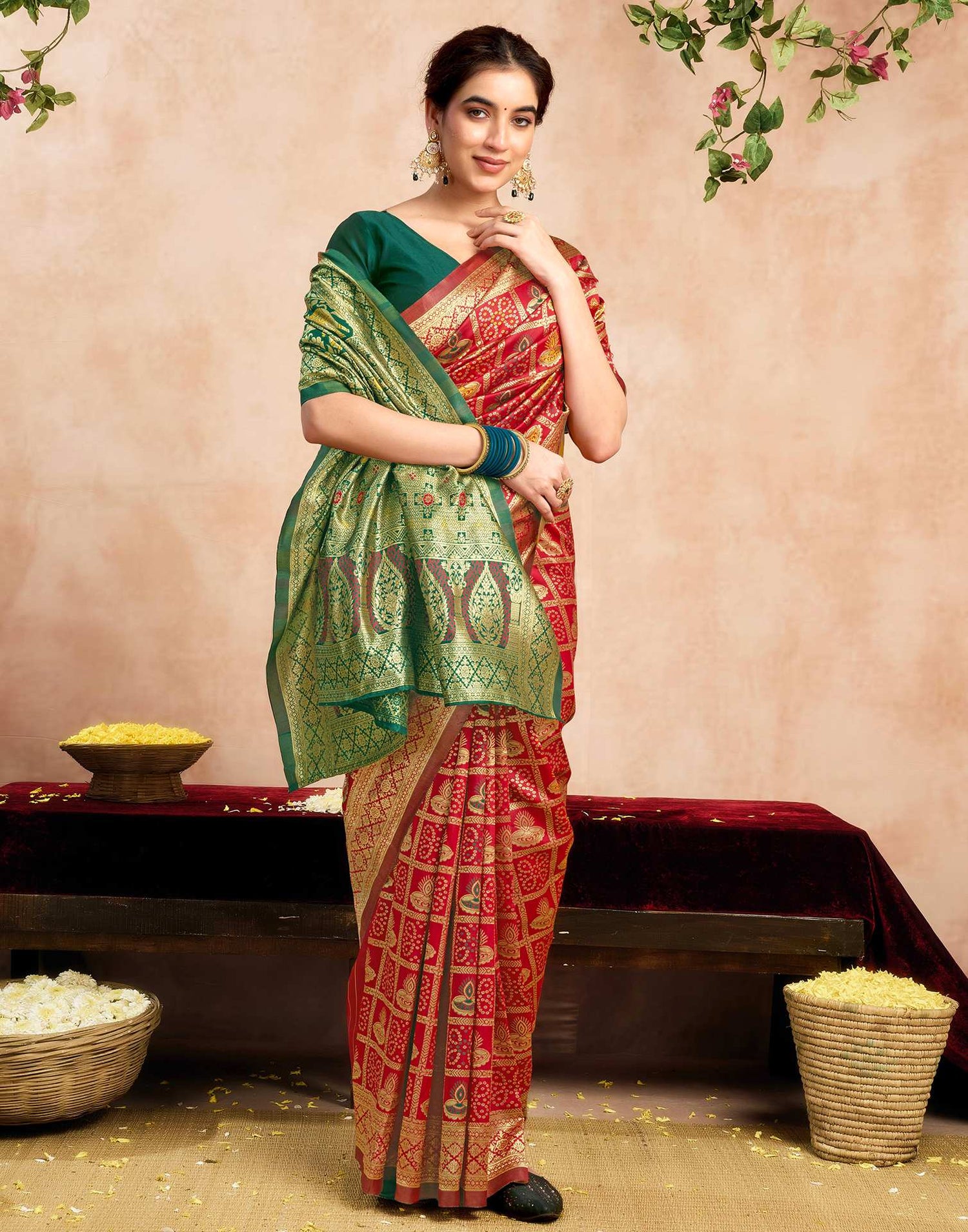 Red Silk Woven Patola Saree