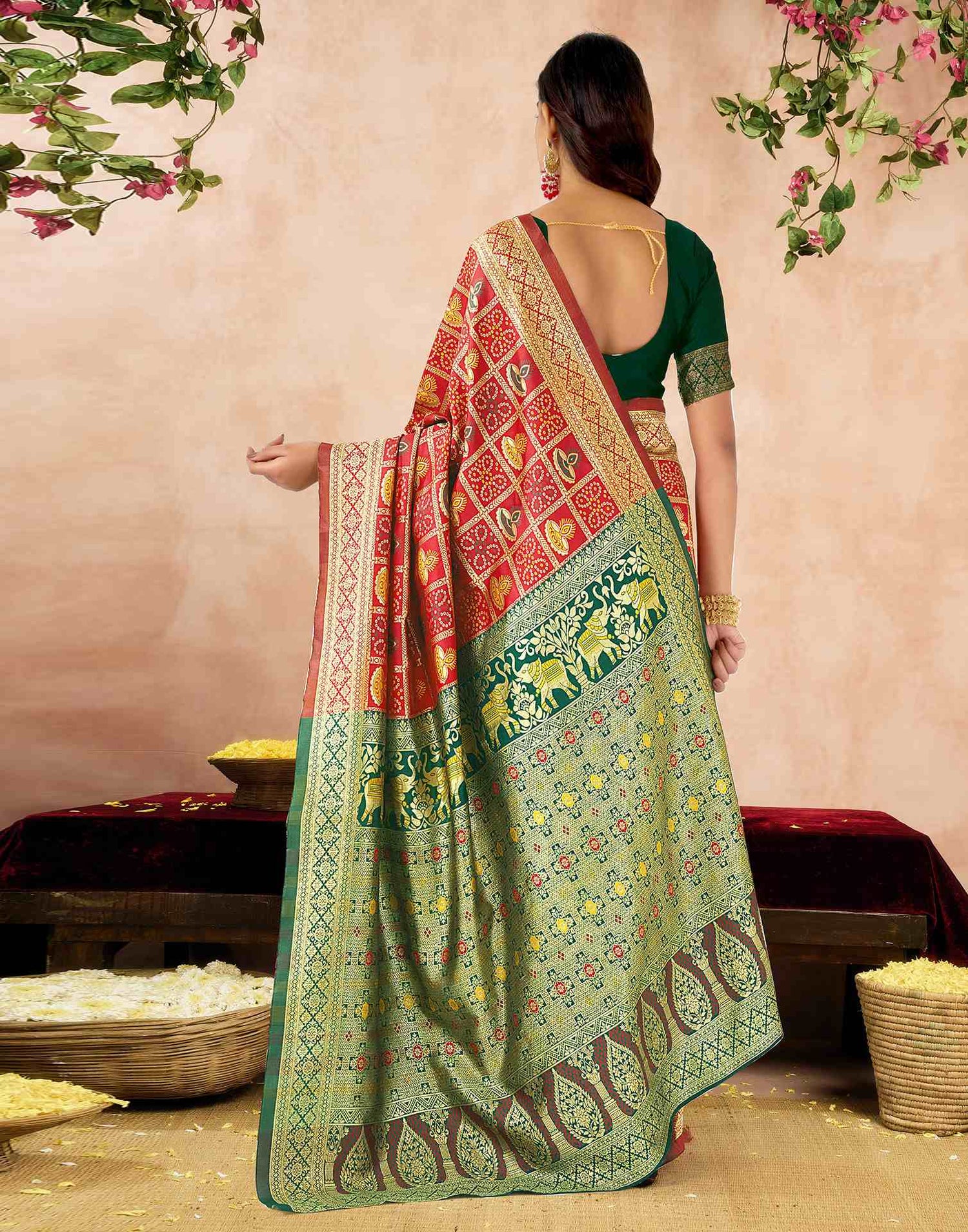 Red Silk Woven Patola Saree