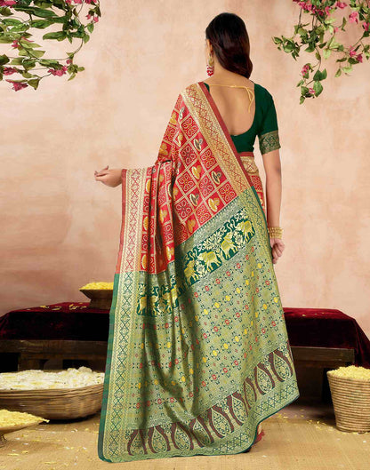 Red Silk Woven Patola Saree