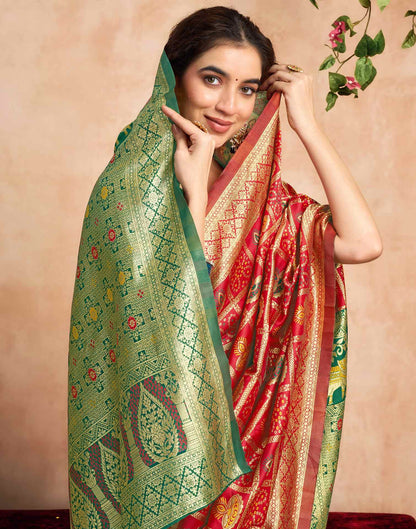 Red Silk Woven Patola Saree
