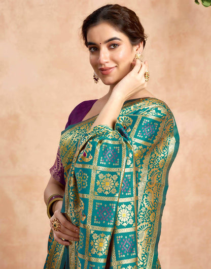 Green Silk Woven Patola Saree