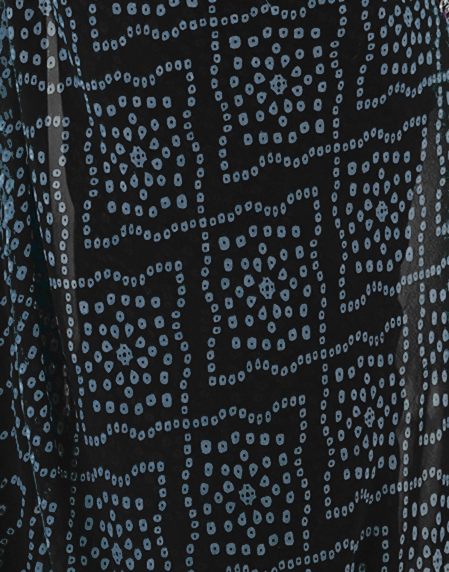 Black Georgette Printed Bandhani Saree