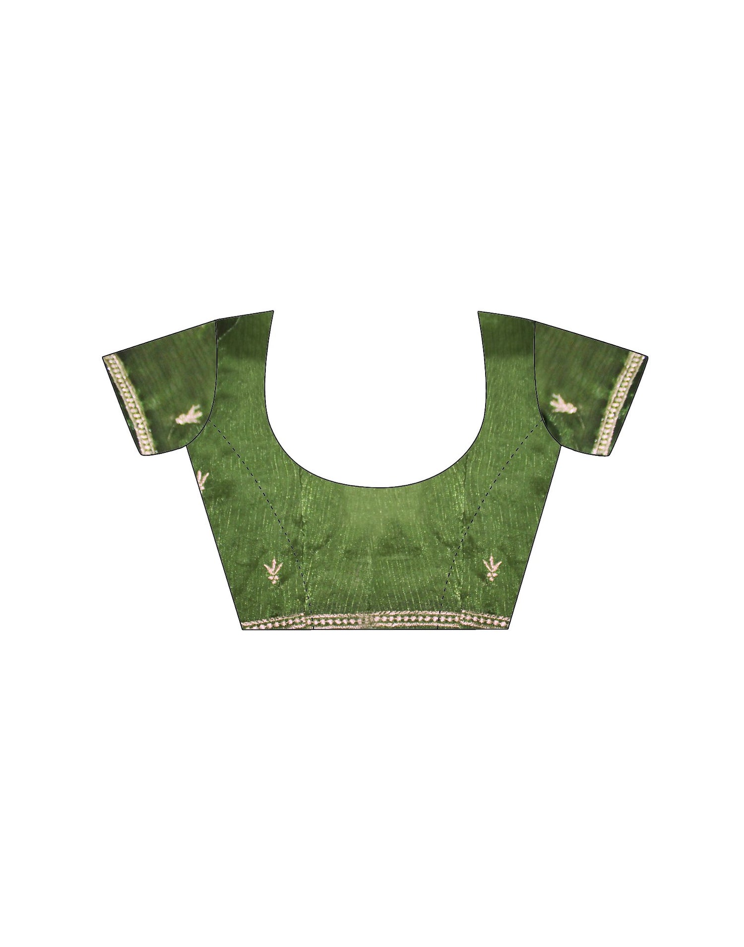 Green Chiffon Embroidery Saree