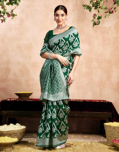 Green Silk Woven Saree