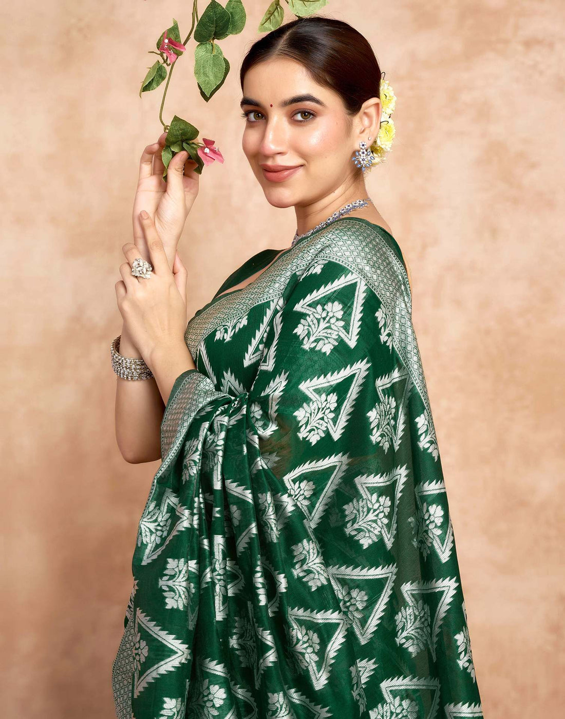 Green Silk Woven Saree