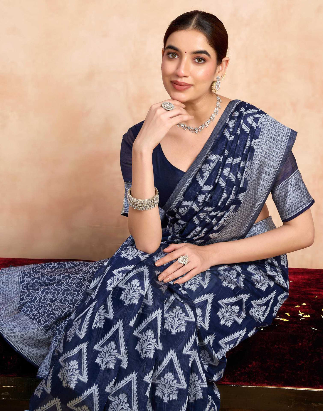 Blue Silk Woven Saree