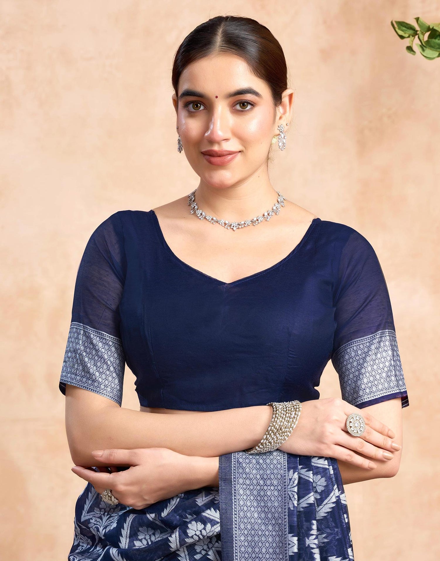Blue Silk Woven Saree