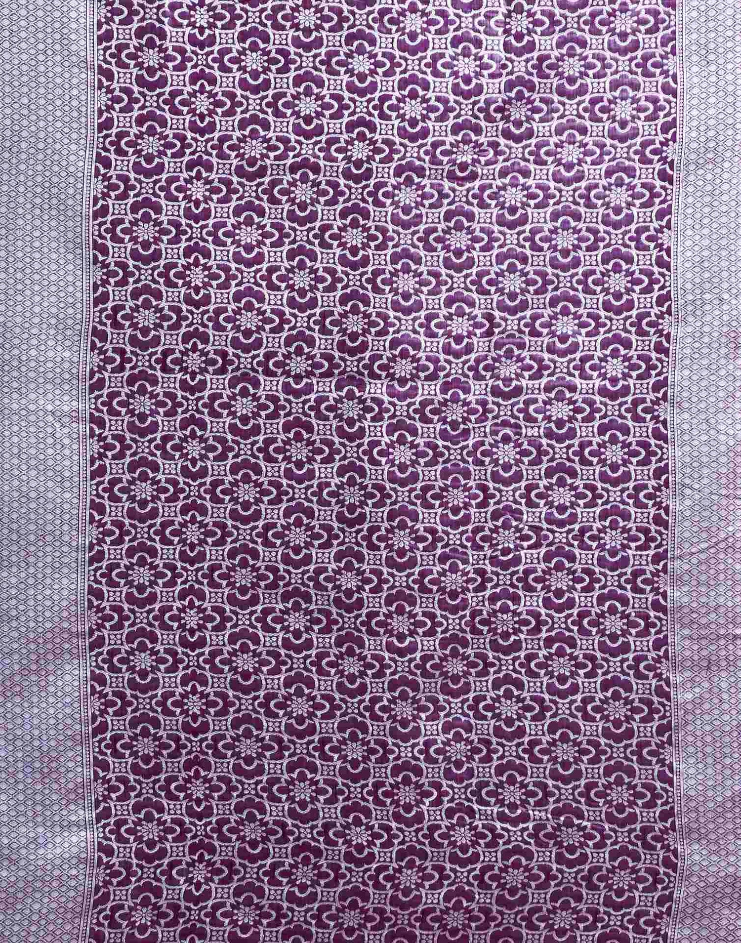 Purple Silk Woven Saree