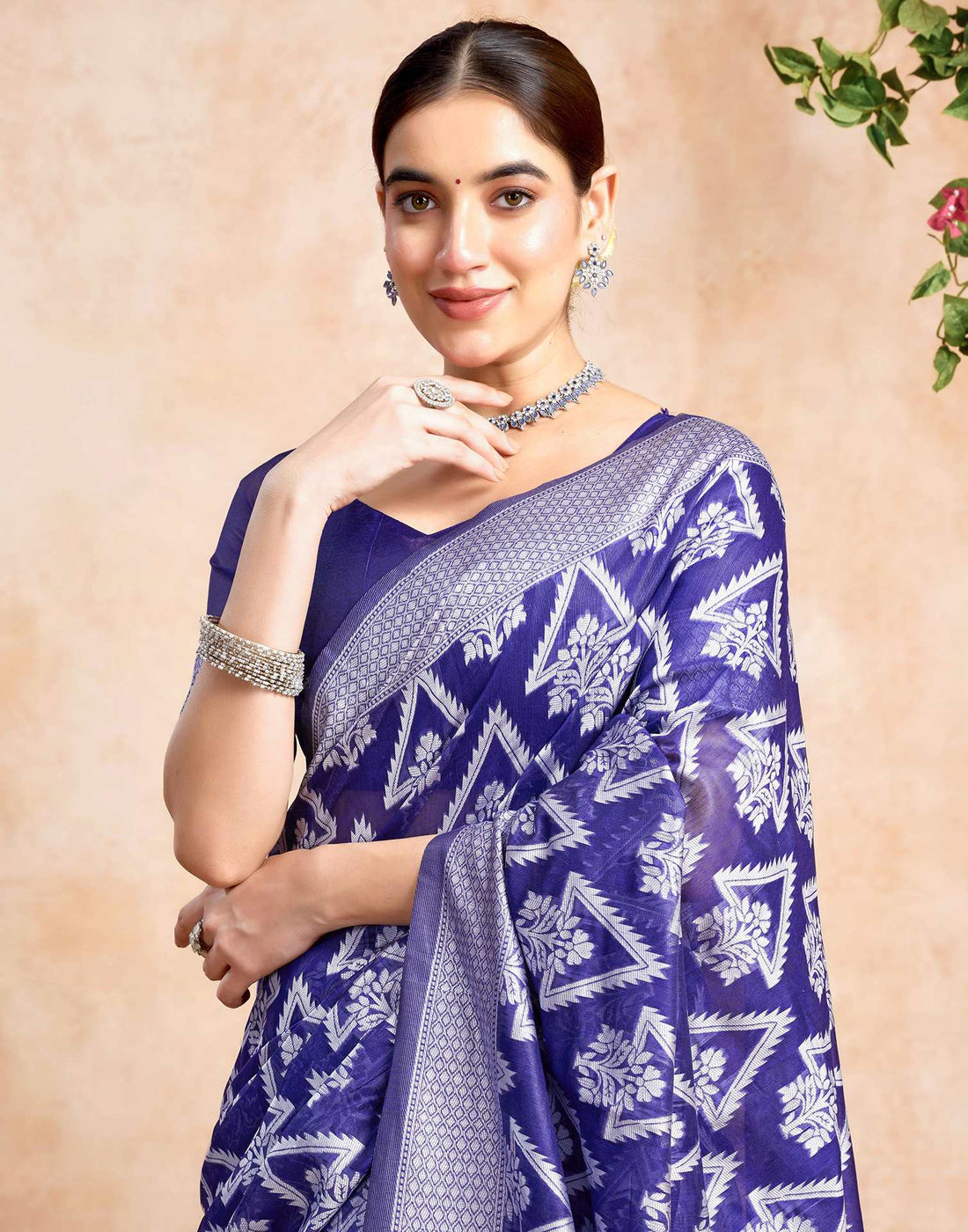 Blue Silk Woven Saree