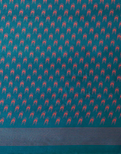 Blue Silk Printed Saree