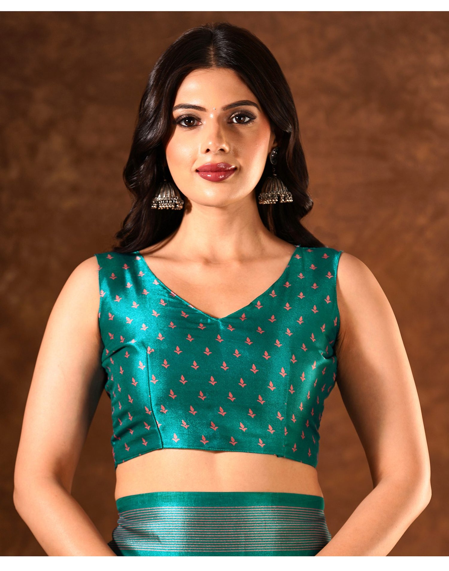 Green Silk Printed Saree