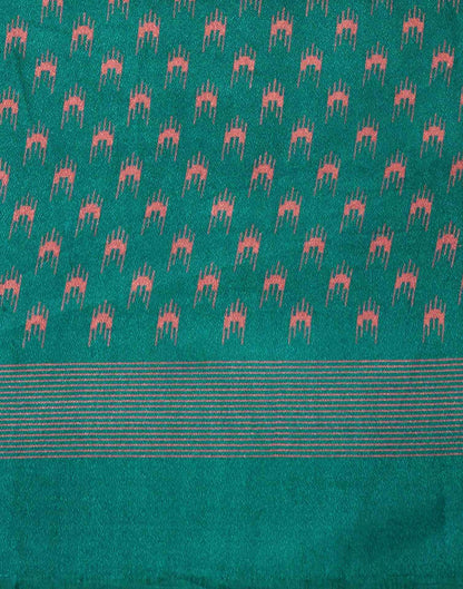 Green Silk Printed Saree