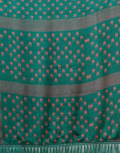 Green Silk Printed Saree