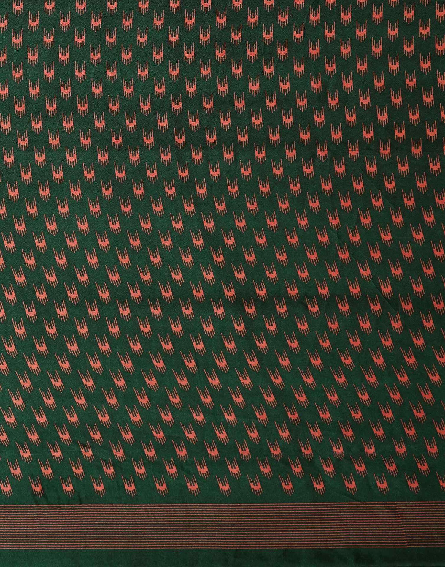 Green Silk Printed Saree