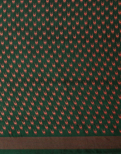 Green Silk Printed Saree