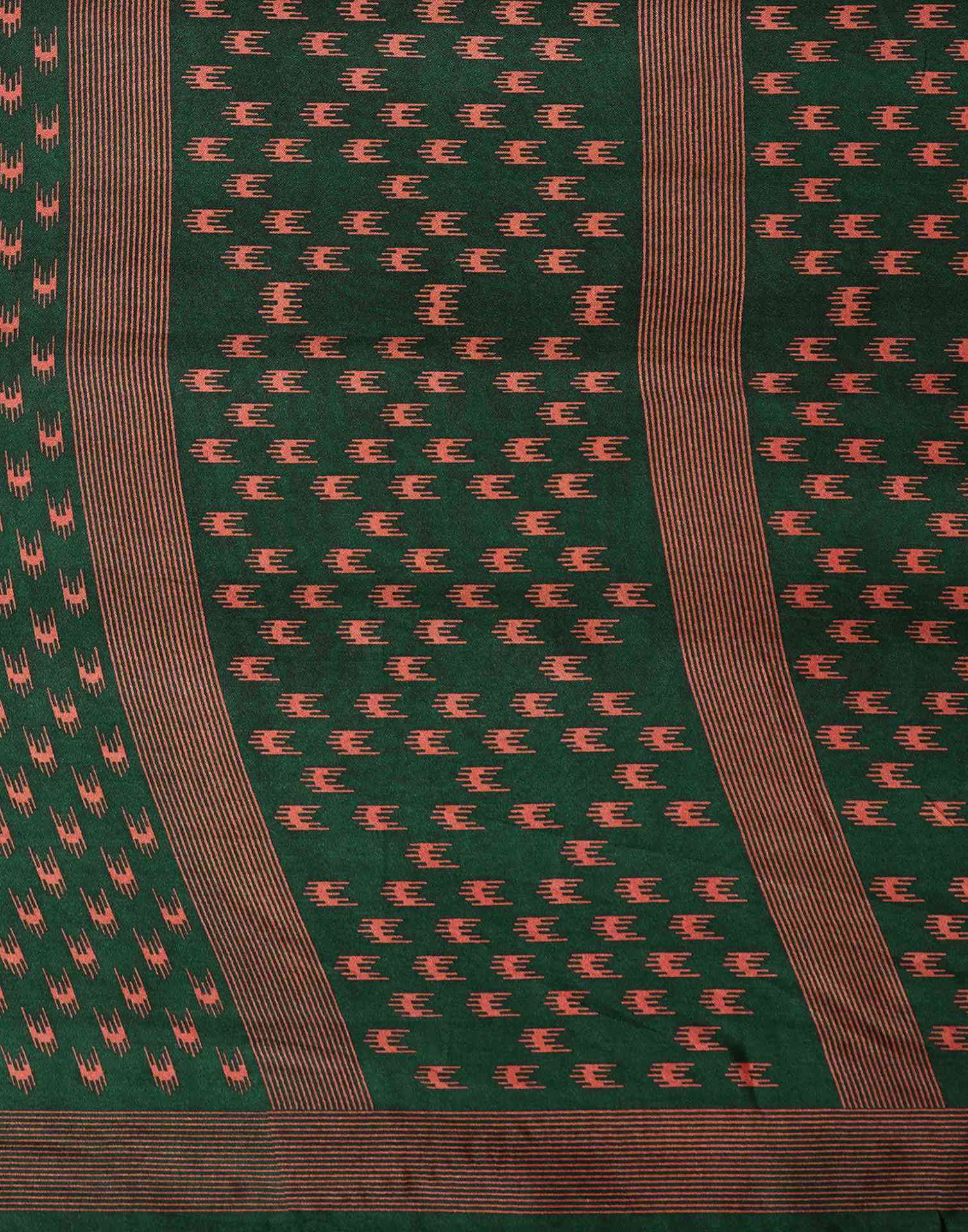 Green Silk Printed Saree