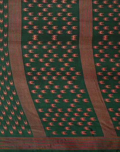 Green Silk Printed Saree