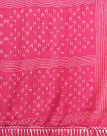 Pink Silk Printed Saree