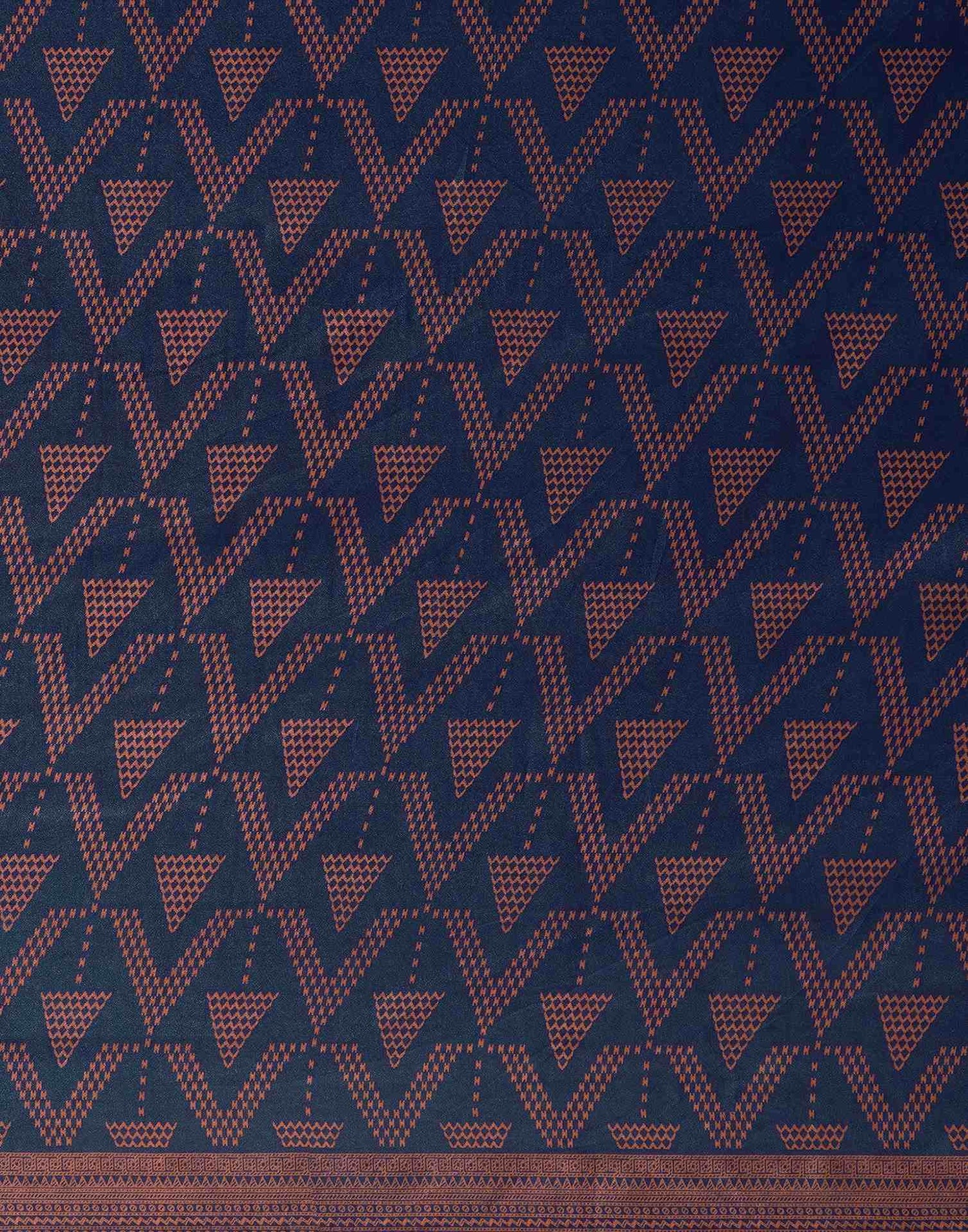 Blue Silk Printed Saree