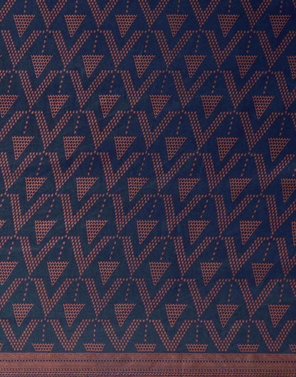 Blue Silk Printed Saree