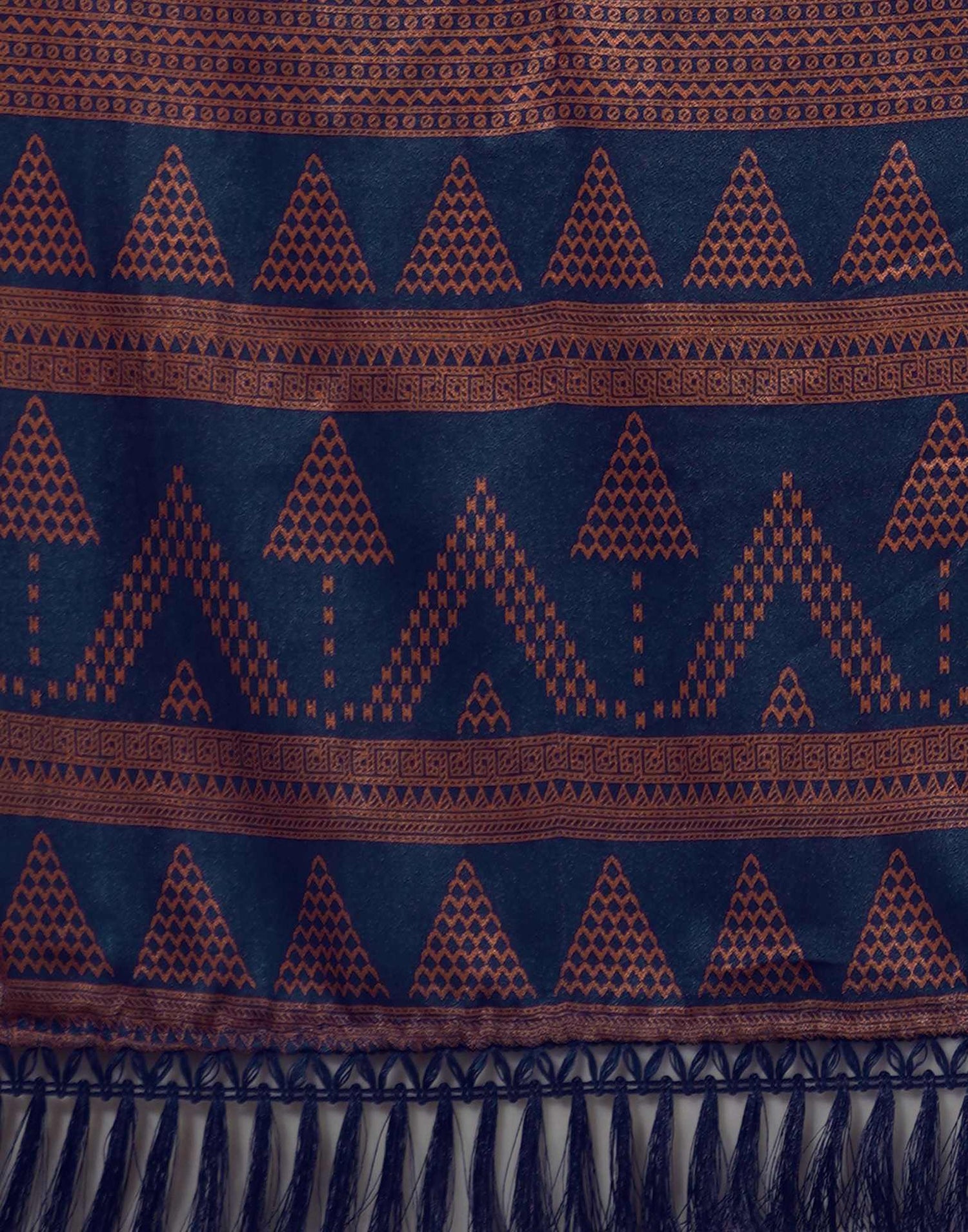 Blue Silk Printed Saree
