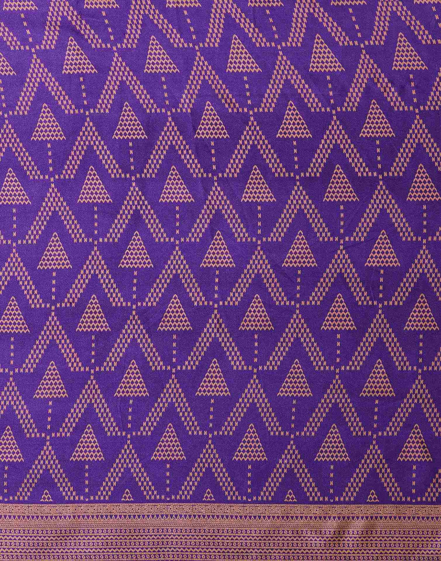 Purple Silk Printed Saree