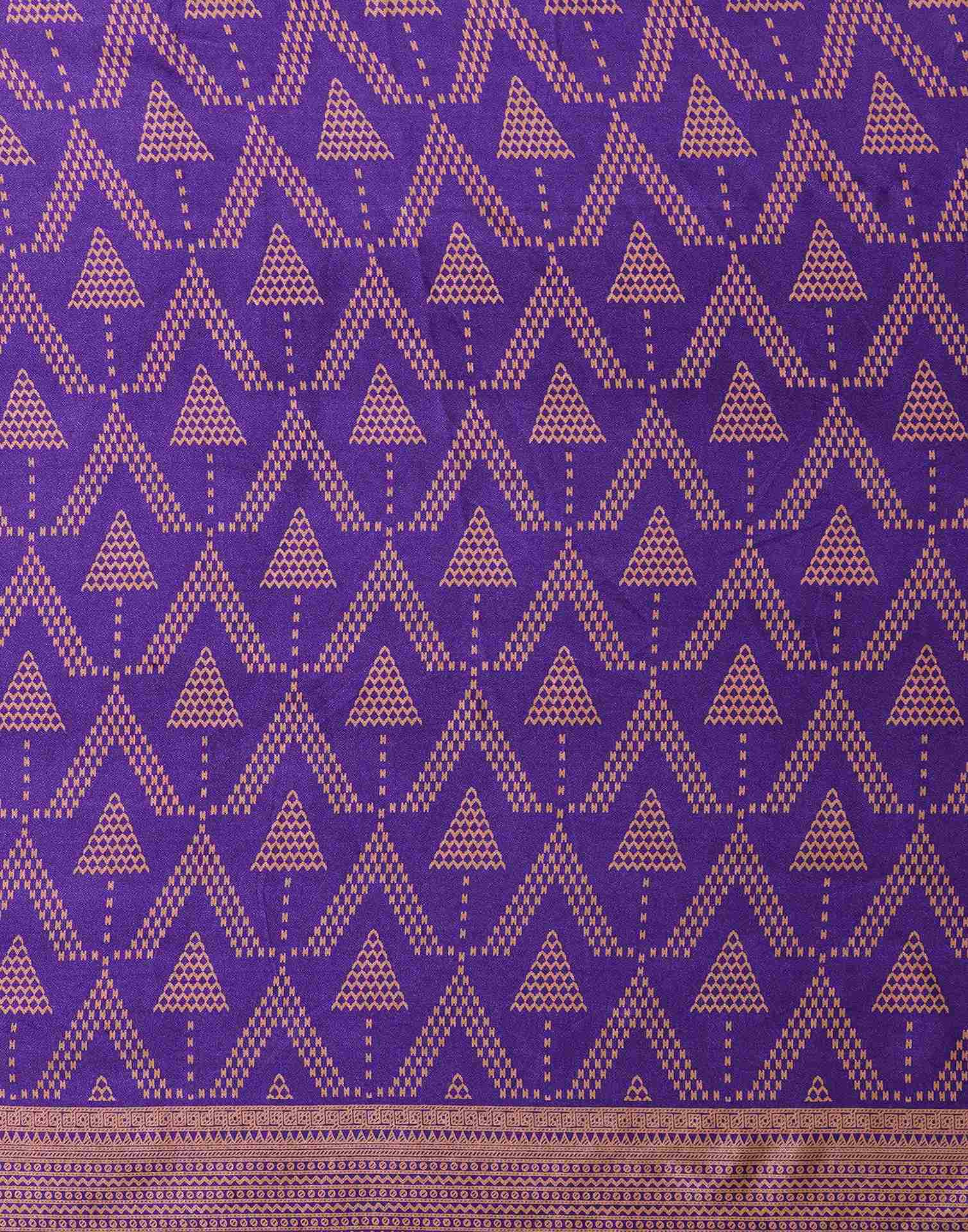 Purple Silk Printed Saree