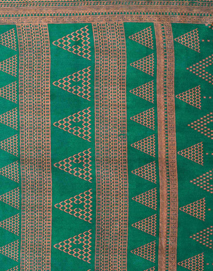 Green Silk Printed Saree