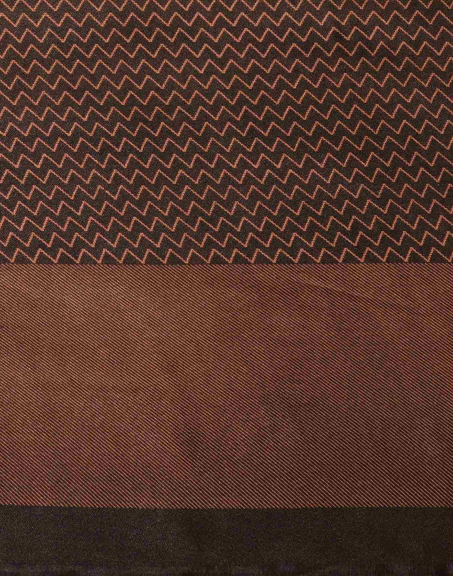 Brown Silk Printed Saree