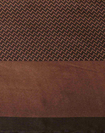Brown Silk Printed Saree