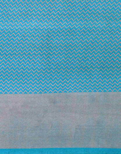 Blue Silk Printed Saree
