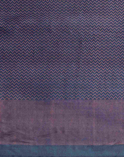 Blue Silk Printed Saree