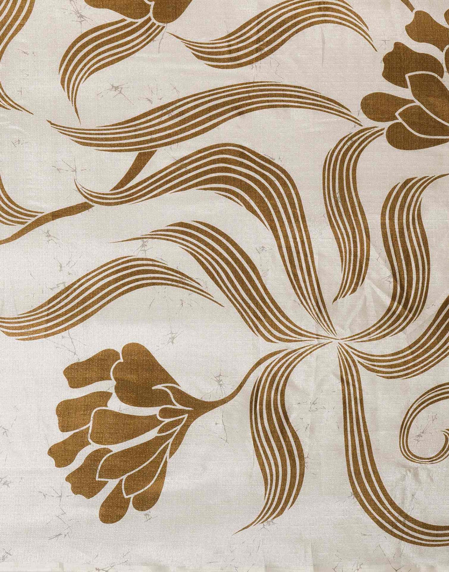 Off White Cotton Printed Saree