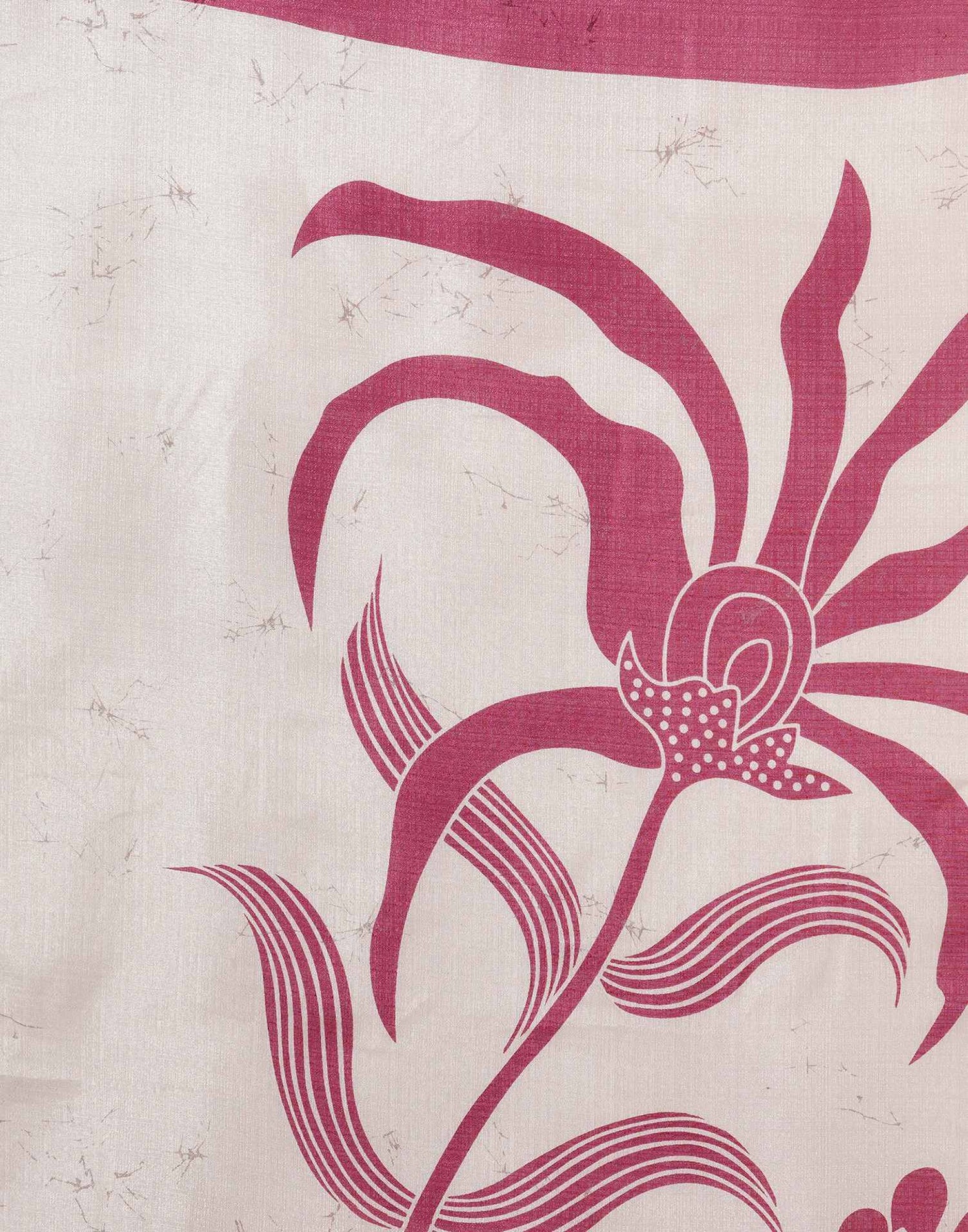 Pink Cotton Printed Saree