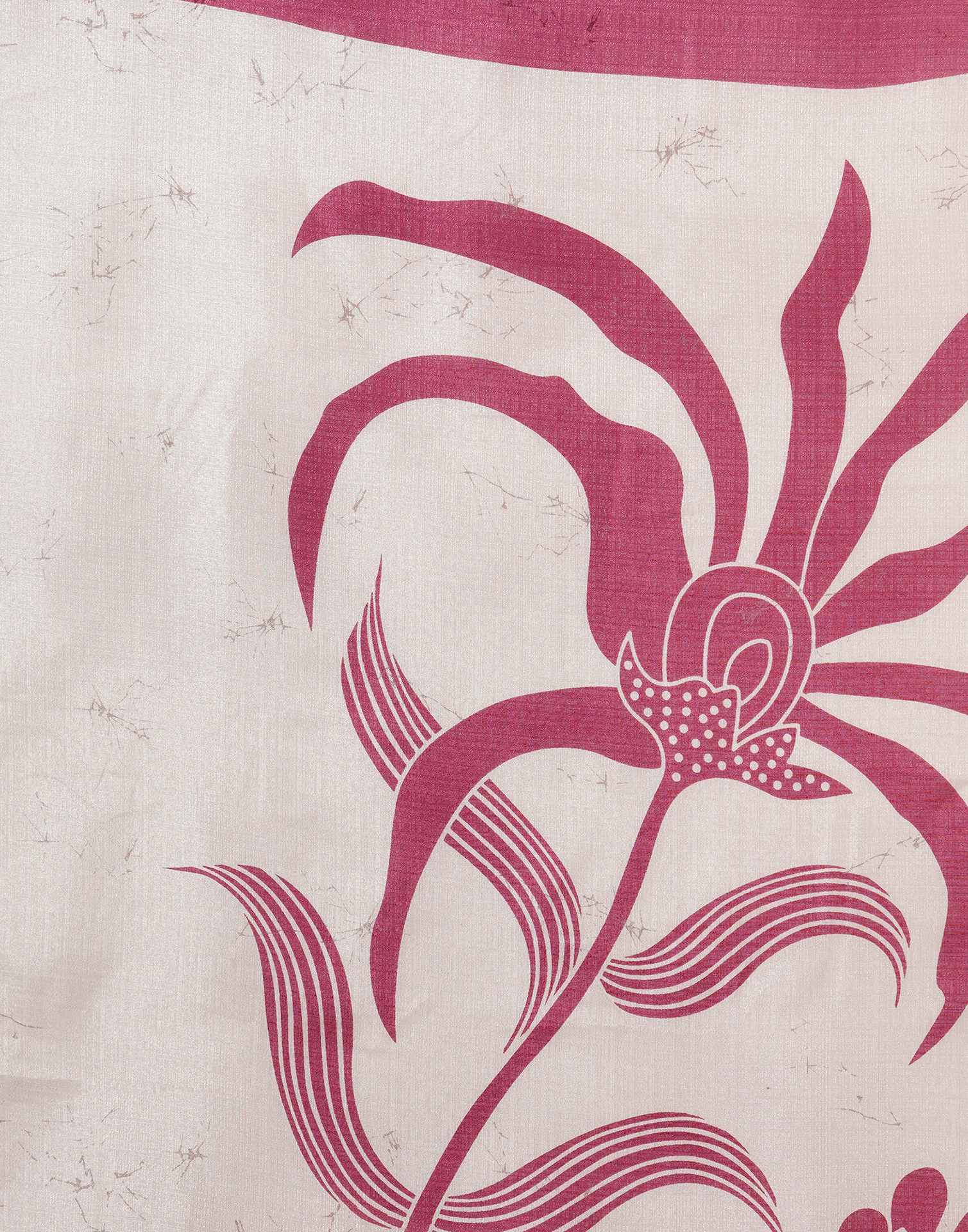 Pink Cotton Printed Saree