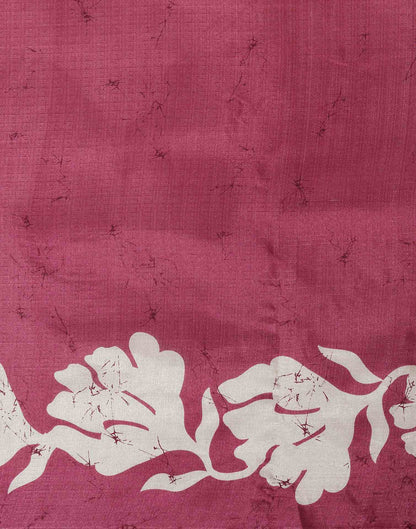 Pink Cotton Printed Saree