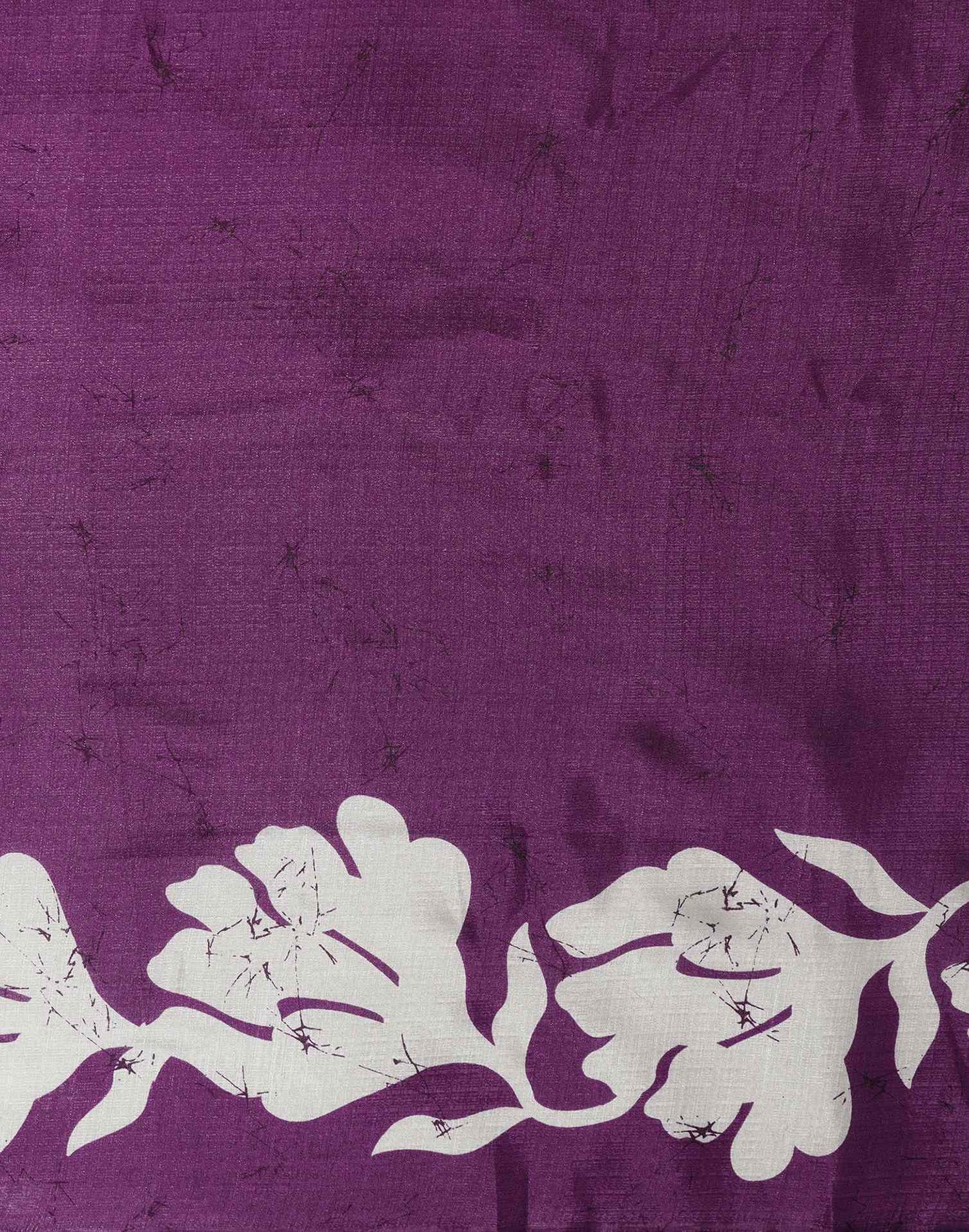Purple Cotton Printed Saree