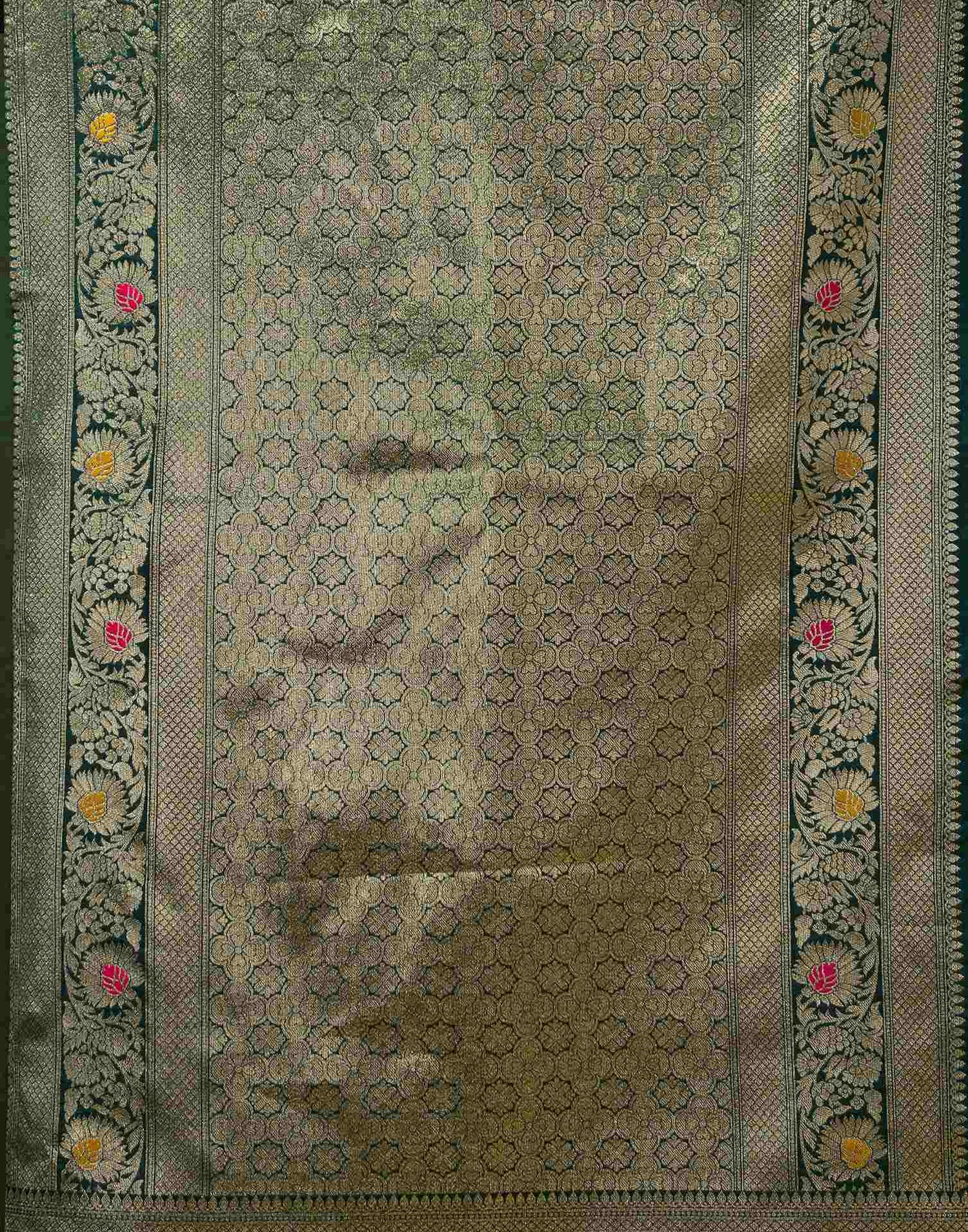 Green Silk Woven Banarasi Saree