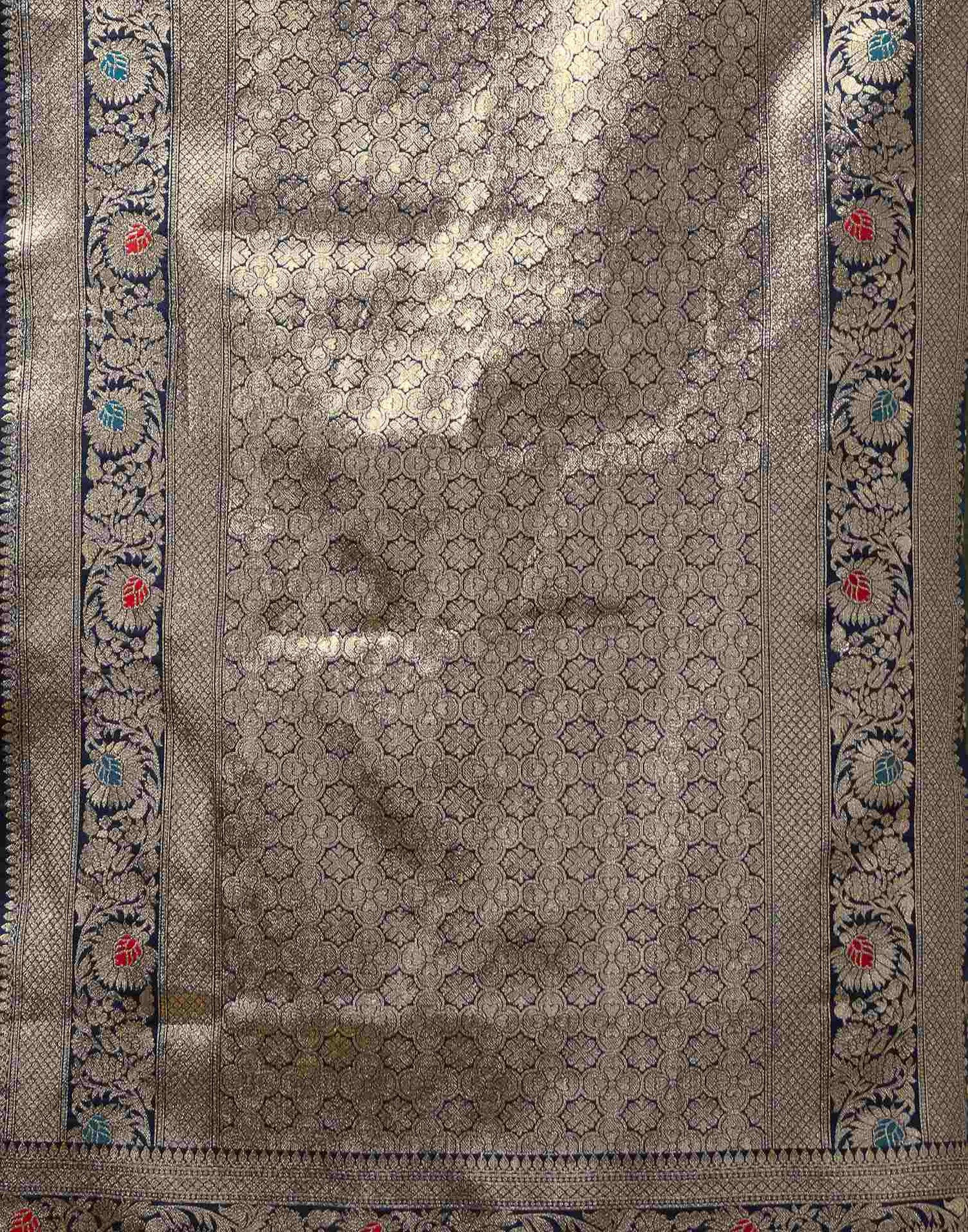 Blue Silk Woven Banarasi Saree