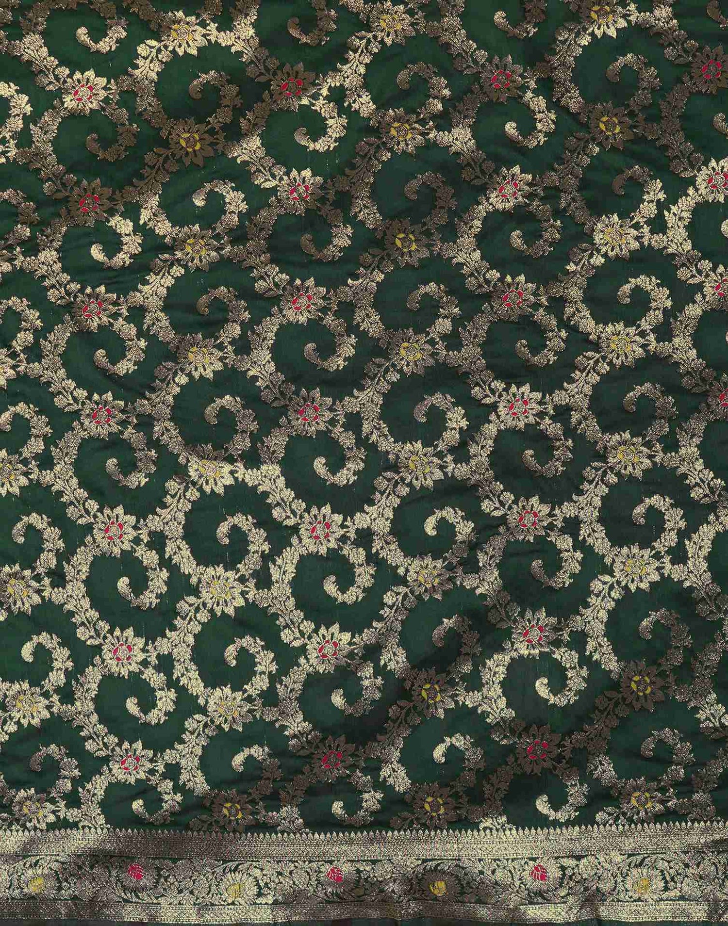 Green Silk Woven Banarasi Saree
