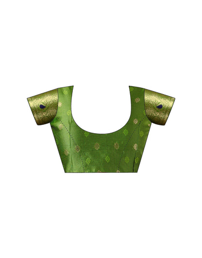 Green Silk Woven Banarasi Saree