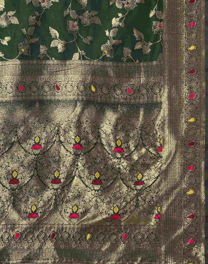 Green Silk Woven Banarasi Saree