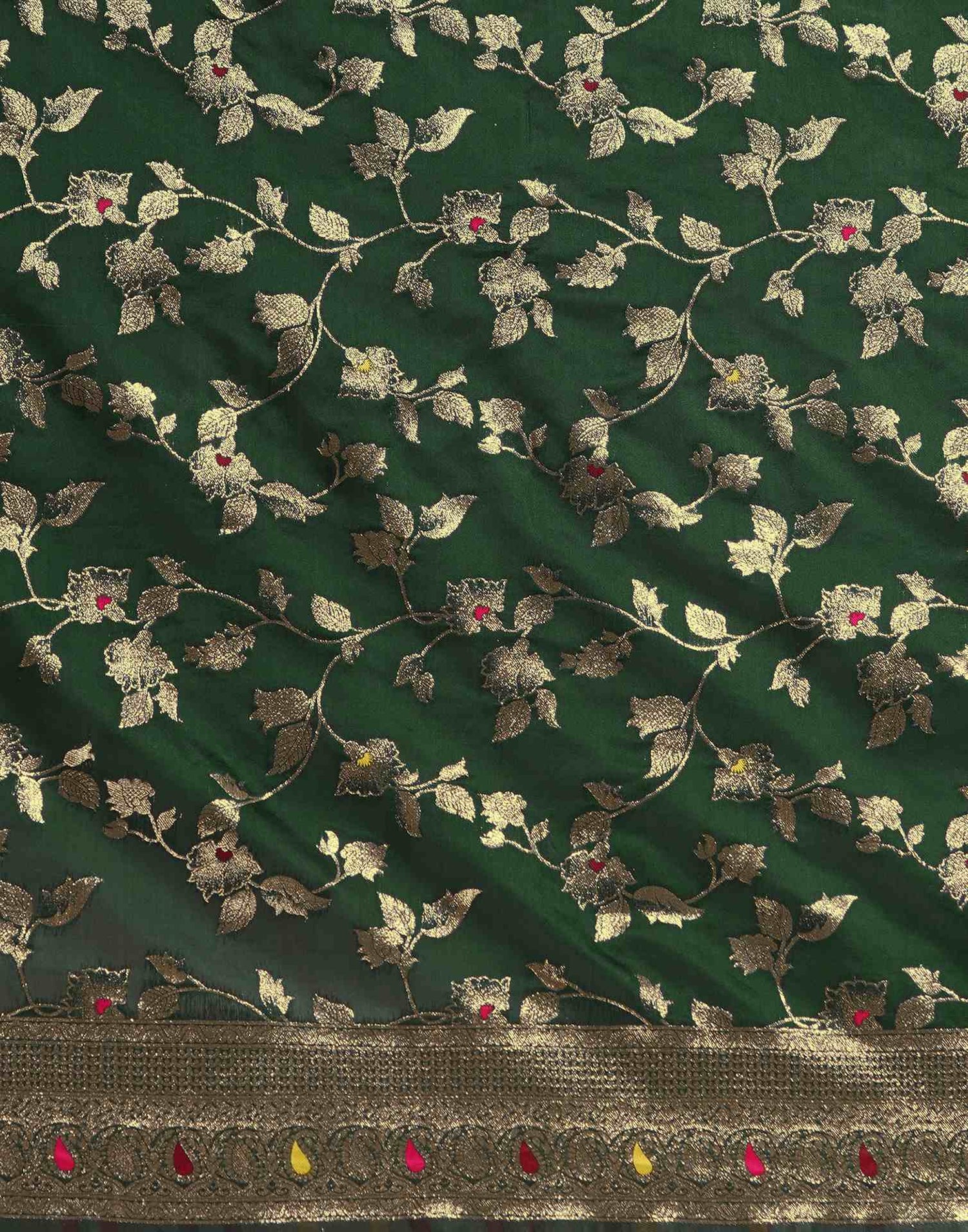 Green Silk Woven Banarasi Saree