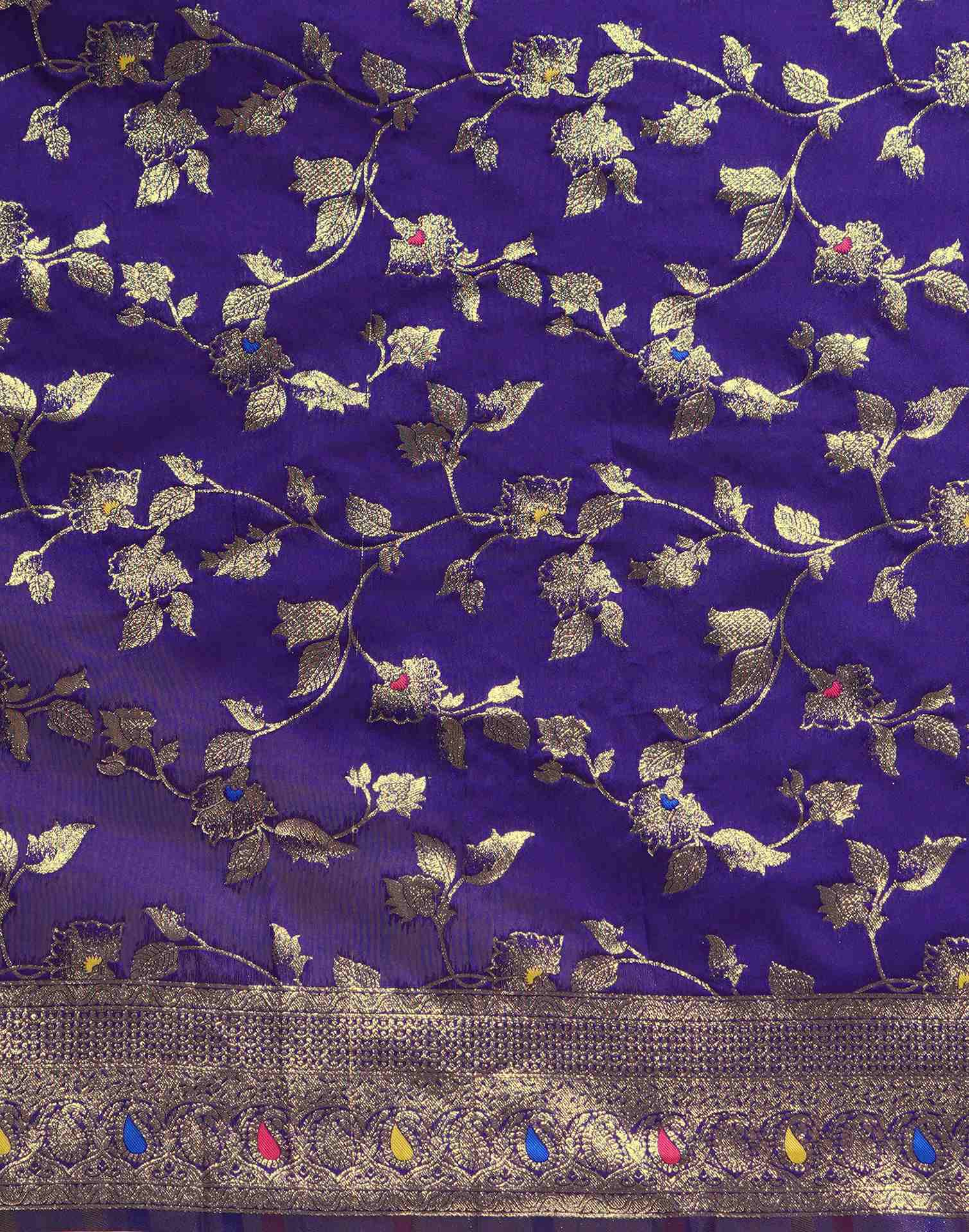 Purple Silk Woven Banarasi Saree