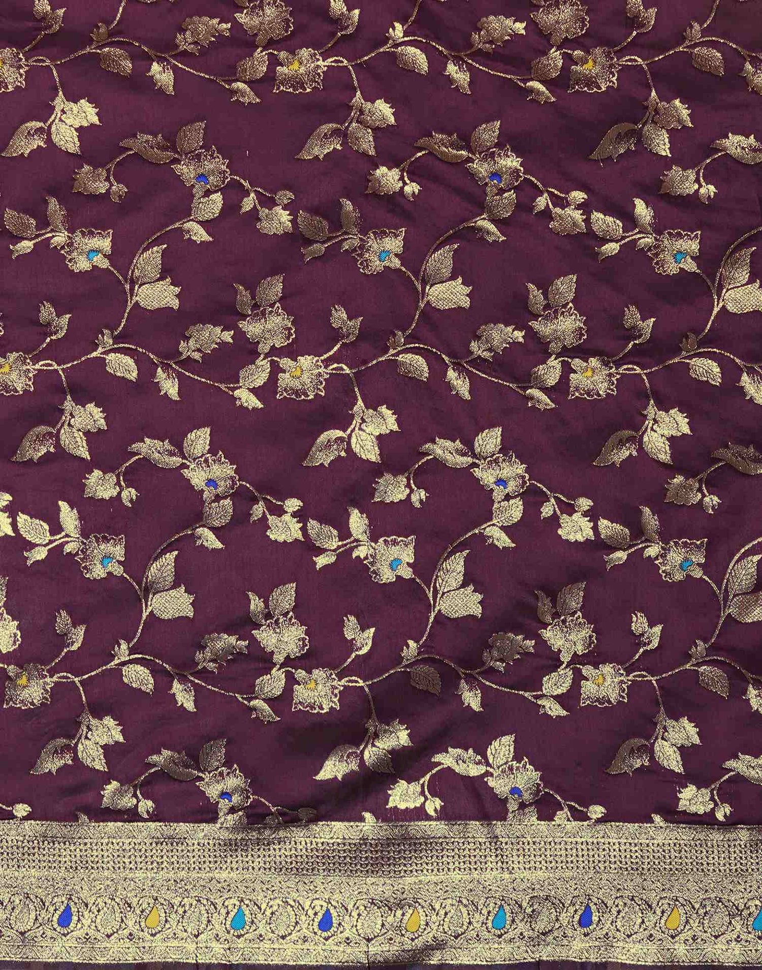 Purple Silk Woven Banarasi Saree